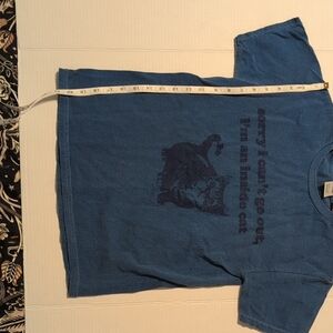Urban Outfitters Blue Cat Graphic Tee